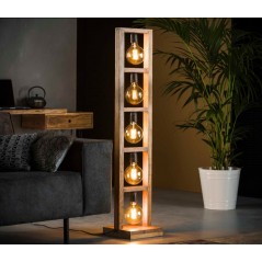 ZI Floor lamp 5L modulo wooden frame